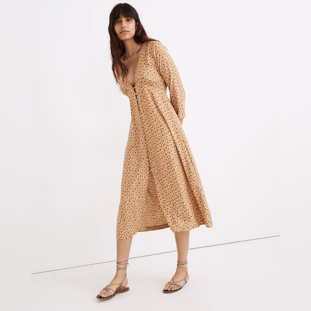 Madewell Sunflower Midi Dress